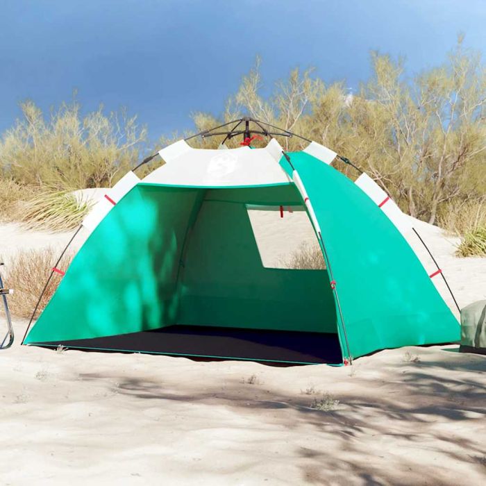 Beach Tent 2-Person Sea Green Quick Release Waterproof - vid-4005297