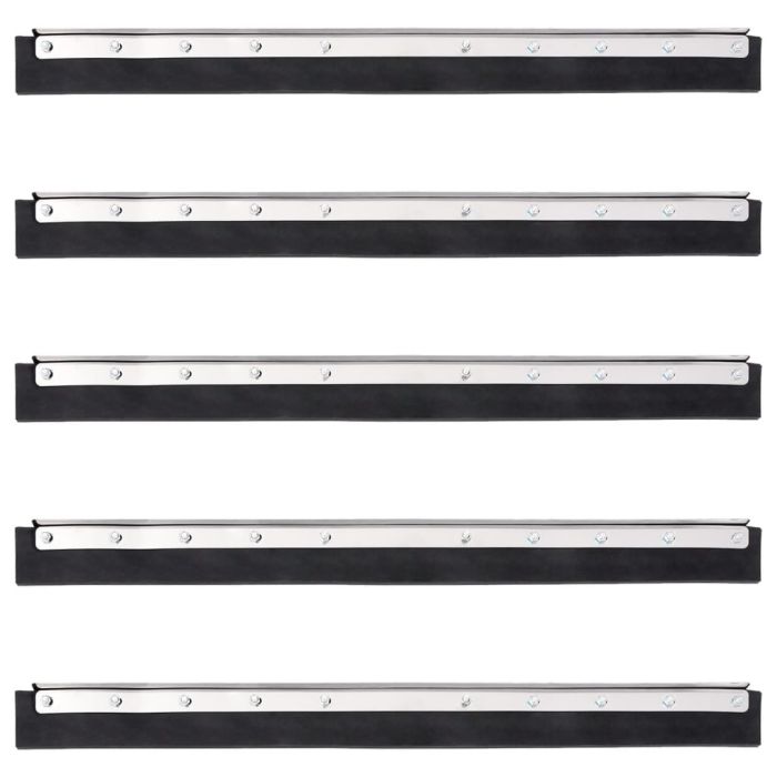 Floor Squeegee Heads 5 pcs 75x2x5 cm Steel and Rubber