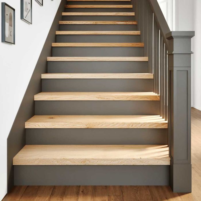 Stair Treads 4 Pieces Untreated 100x30x2 cm Solid Wood Oak