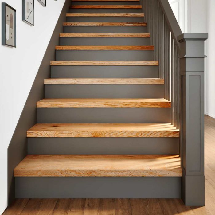 Stair Treads 20 Pieces Light Brown 100x30x2 cm Solid Wood Oak