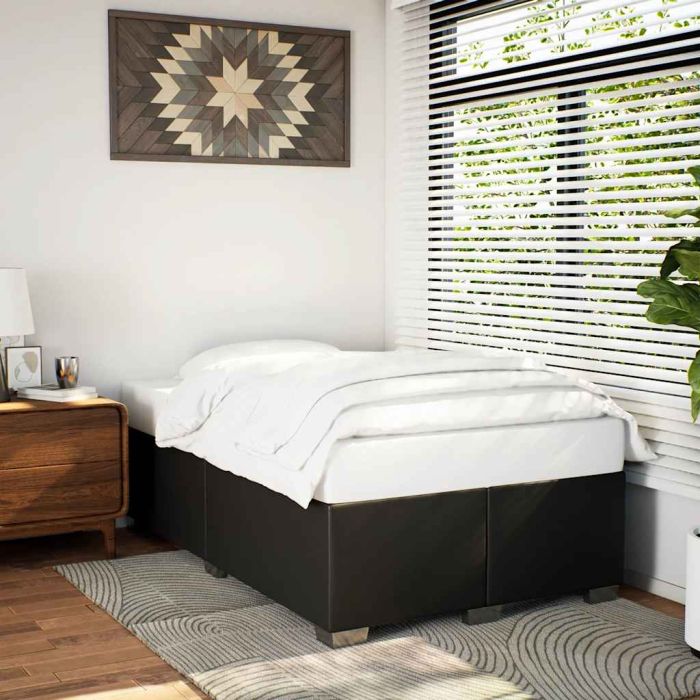 Bedframe BlackÂ Double Faux Leather
