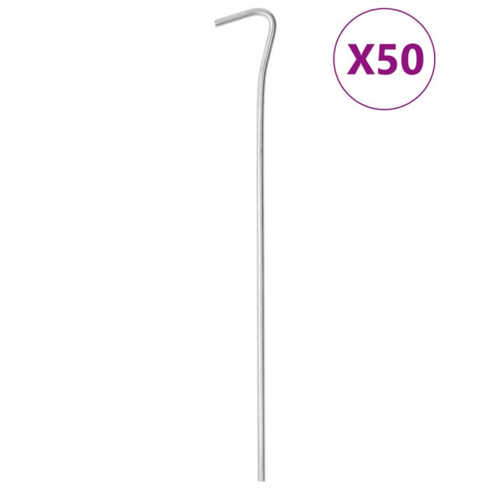 Tent Pegs 50 pcs 23 cm 4 mm Galvanised Steel
