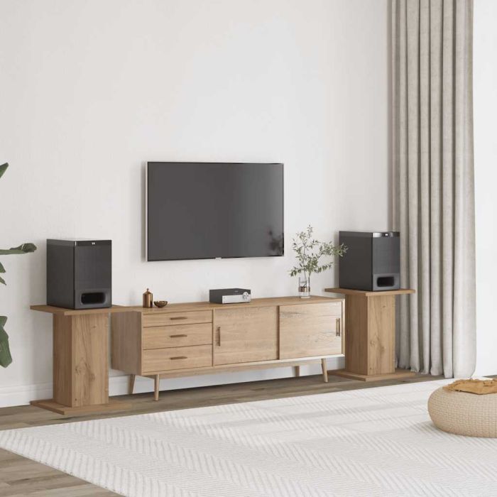 Speaker Stands 2 Pieces Artisian Oak 30x30x40 cm Engineered Wood