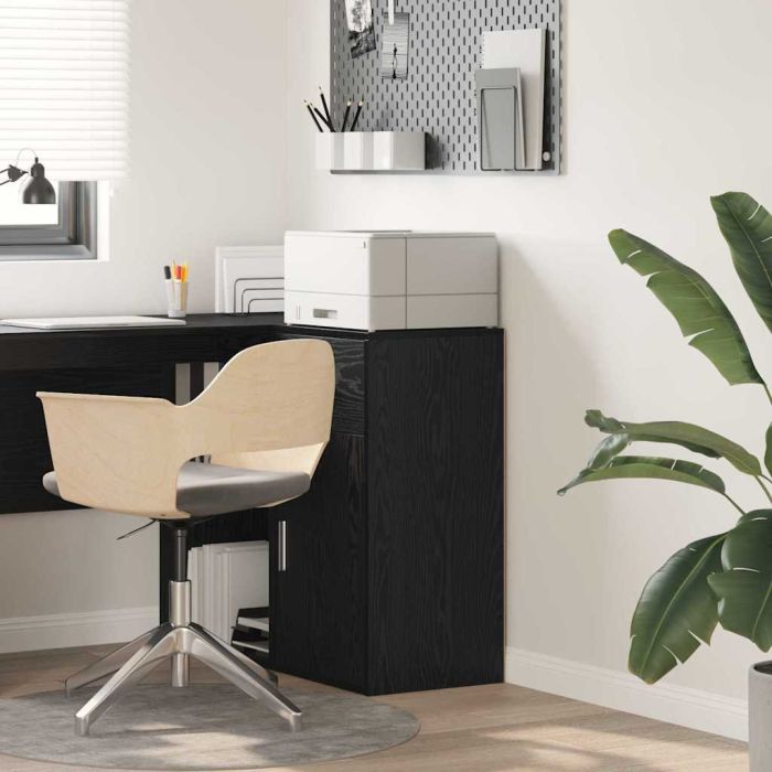 Black Oak Storage Cabinet Black Oak MDF with Black Oak Veneer