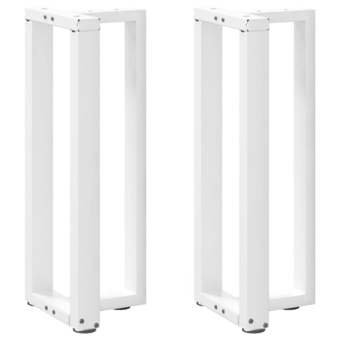 Console Table Legs T-Shaped 2 pcs White 38x25x(72-73) cm Steel