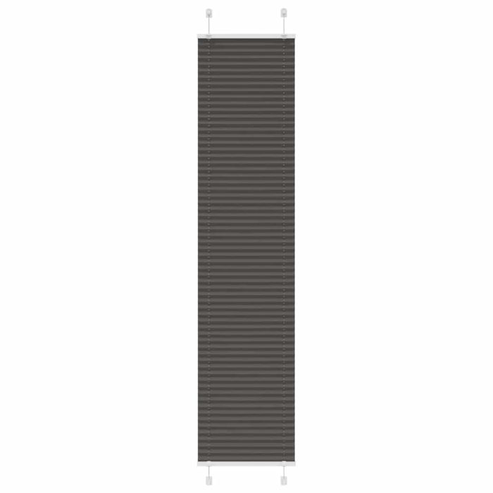 Pleated Blind Black 40x200 cm Fabric Width 39.4 cm Polyester