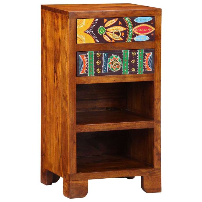 Telephone Stand Honey Brown 40x35x75 cm Solid Wood Acacia