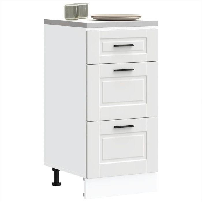 Kitchen Base Cabinet Porto White Engineered Wood