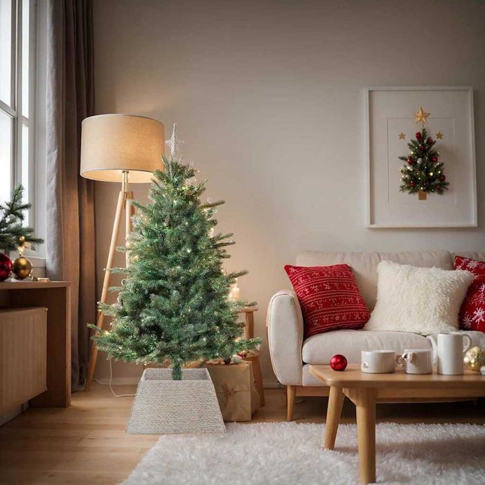 FROSTI Christmas Tree Collar White 60 x 60 x 28 cm Water Hyacinth