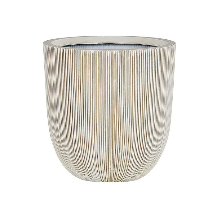 Plant Pot 31 x 31 x 33 cm Beige CHIOS