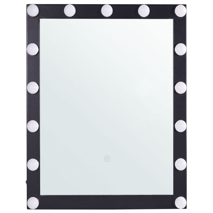 Metal LED Wall Vanity Mirror - Black