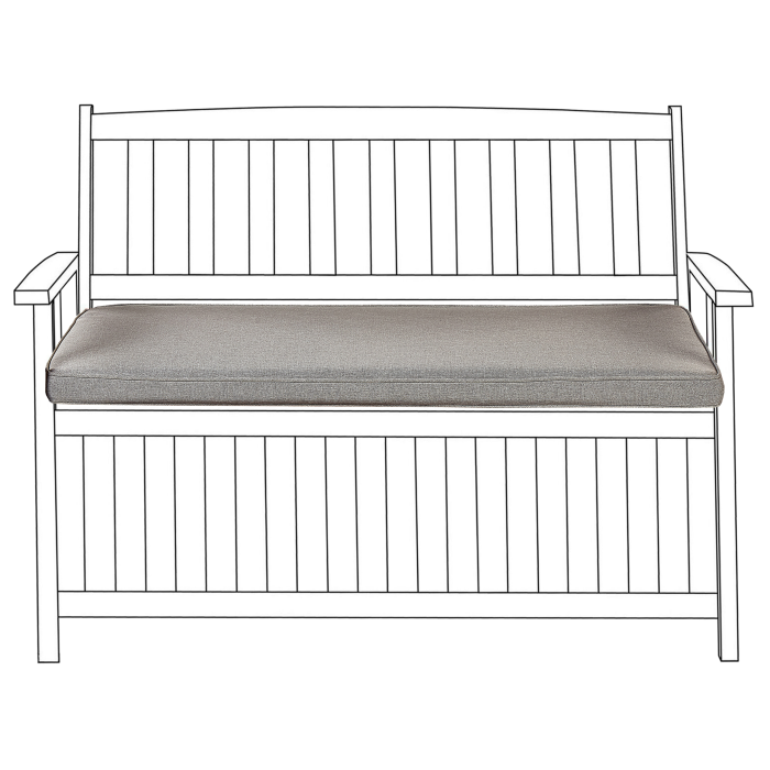 Bench Seat Pad Cushion 108 x 45 cm Grey SOVANA