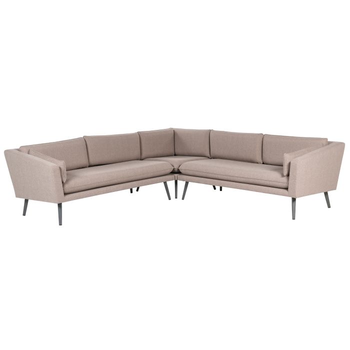 5 Seater Modular Garden Corner Sofa Beige LORETELLO