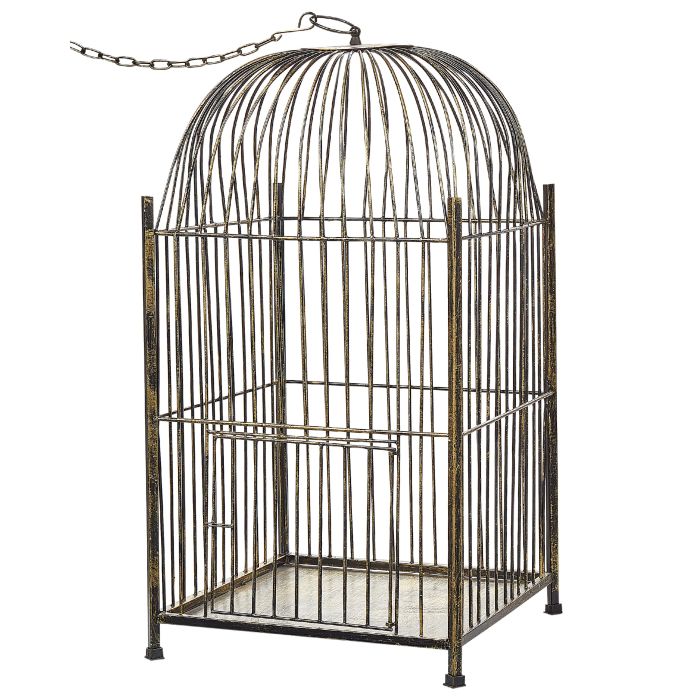 Metal Lantern 62 cm Distressed Gold COMOROS