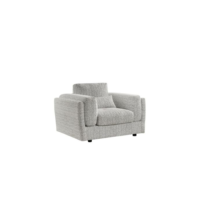 HAVERIO Fabric Armchair - Grey