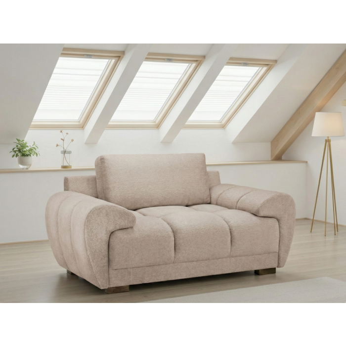 SUSAN Fabric Armchair - Mocha
