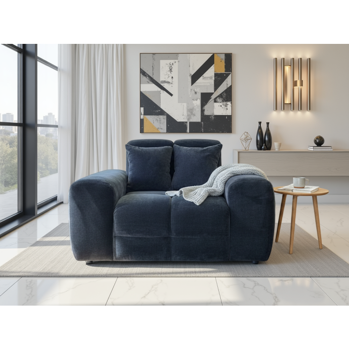 STACIE Fabric Armchair - Black