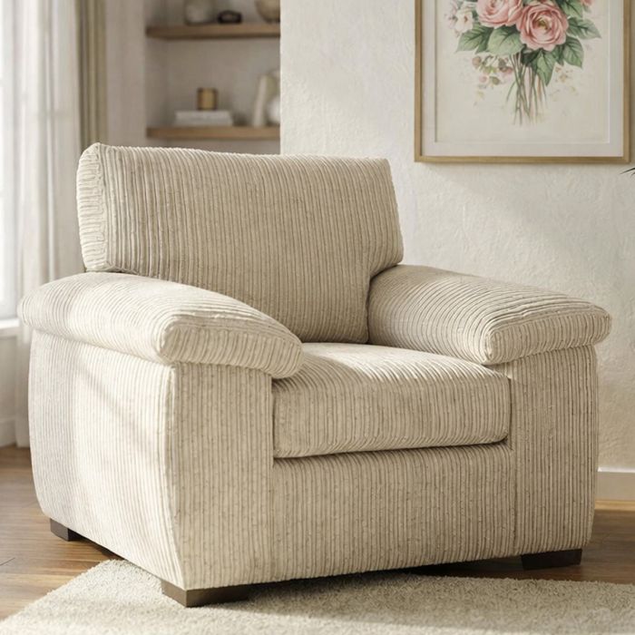 Armchair - CORDURA Jumbo Cord Chair Cream