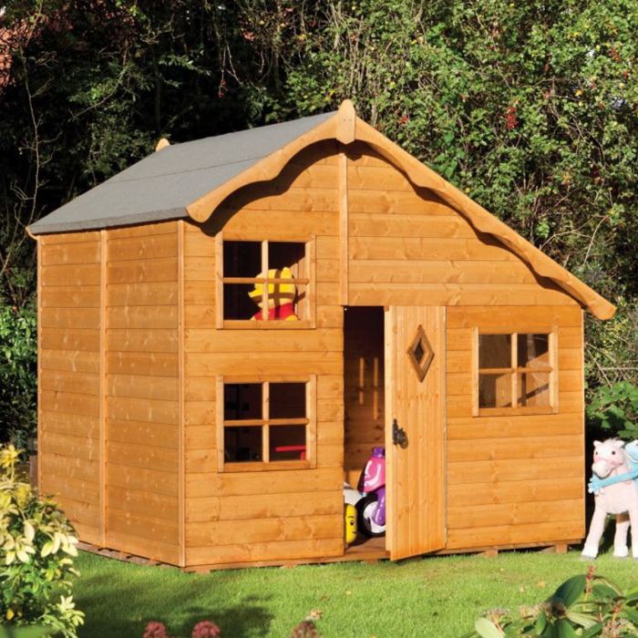 Rowlinson Two Story Playhouse Upstairs Platform, Styrene Glazing