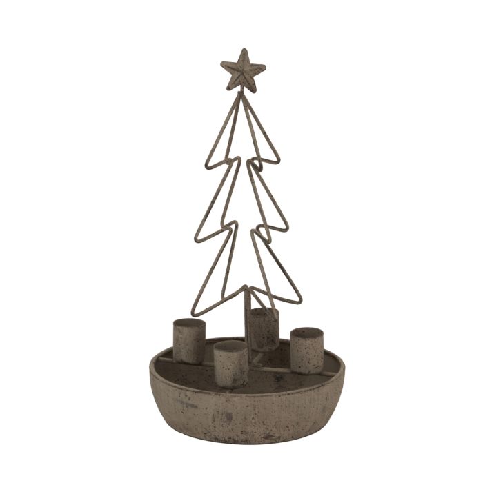 Rusto Outline Tree & Star Candle Holders