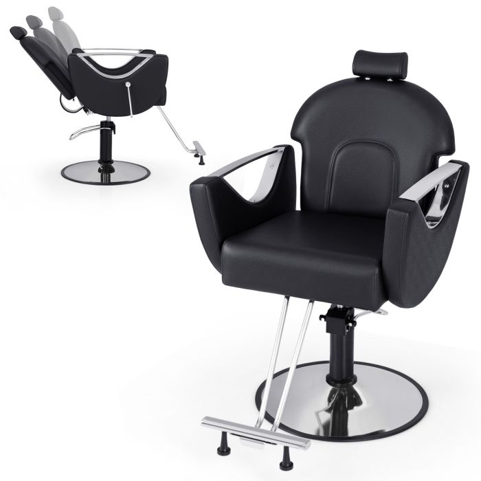 CAON Reclining Salon Chair for Hair Stylist-Black