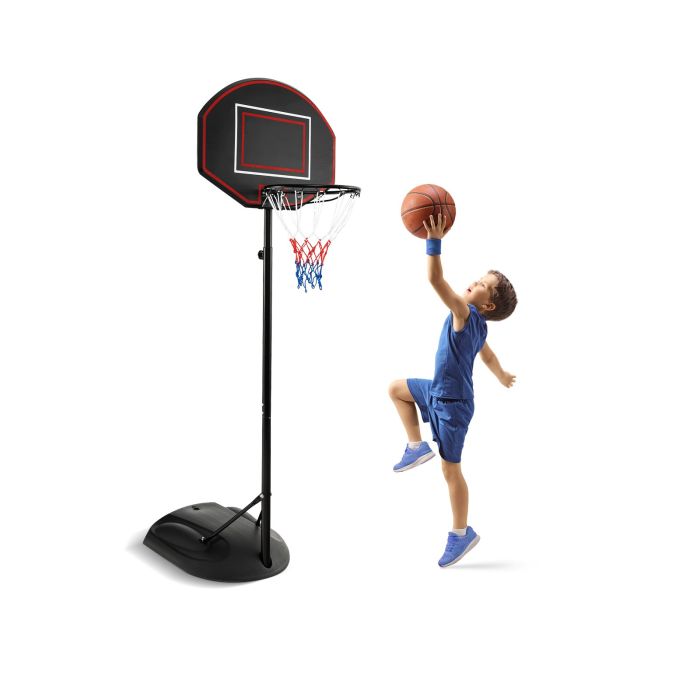 Basketball Hoop - 1.67 m-2.28 m Portable Basketball Hoop System with Anti-Rust Stand