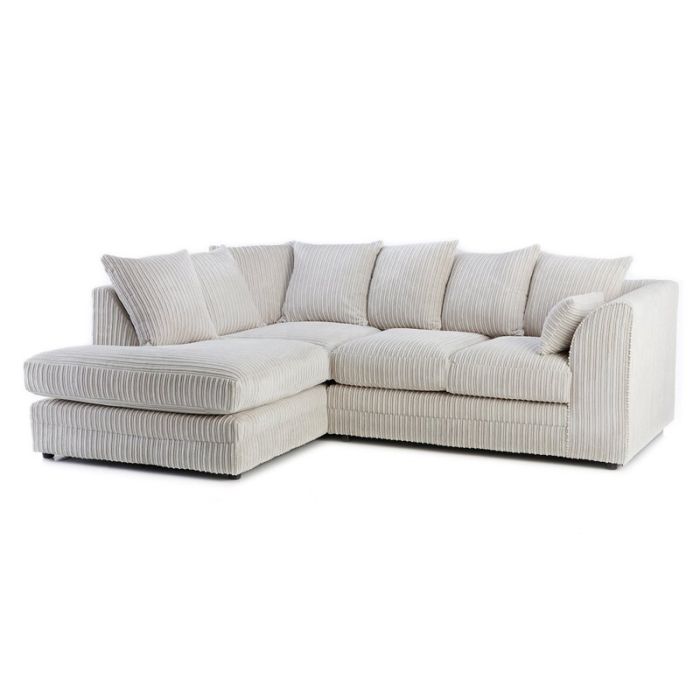 Mona Jumbo Cord Corner Sofa - Cream