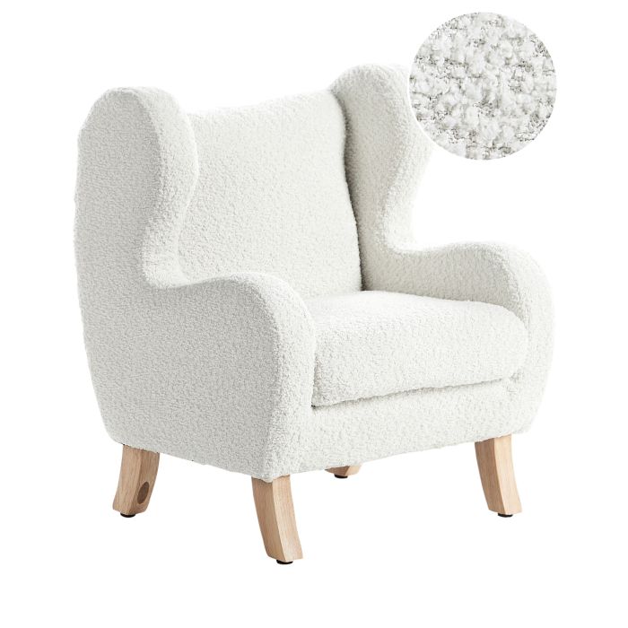 Kids Boucle Armchair Off-White FARUM