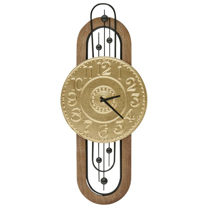 Wall Clock NOBELIUM 36 cm Metal Gold