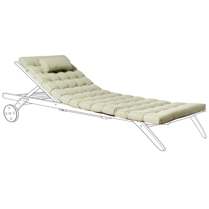 JOVYN Sun Lounger Pad Cushion - Light Green
