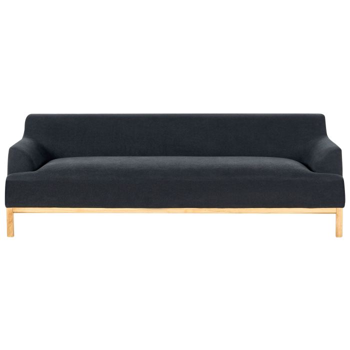 3 Seater Fabric Sofa Black SOSJO