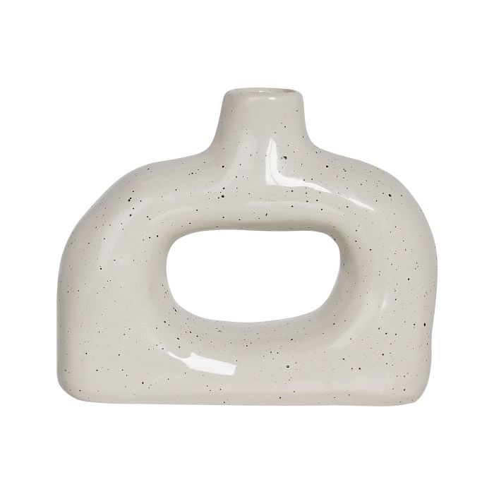Flower Vase MOONEYE Stoneware 19 cm Off-White