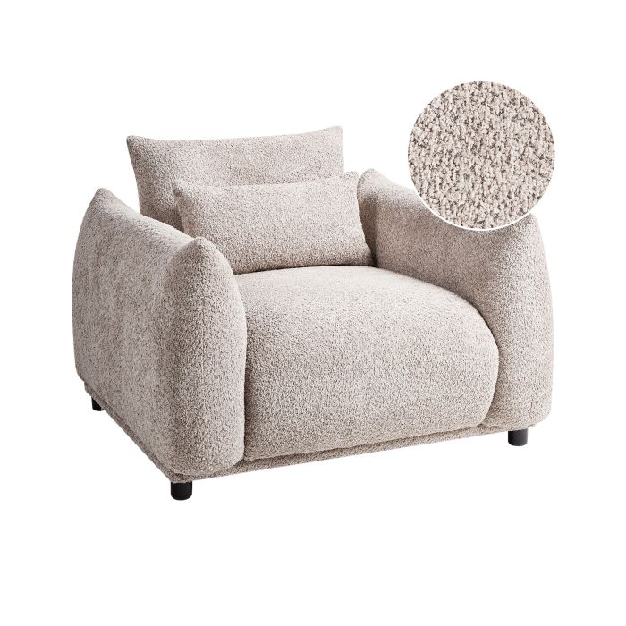 Armchair JAMSA Boucle Taupe