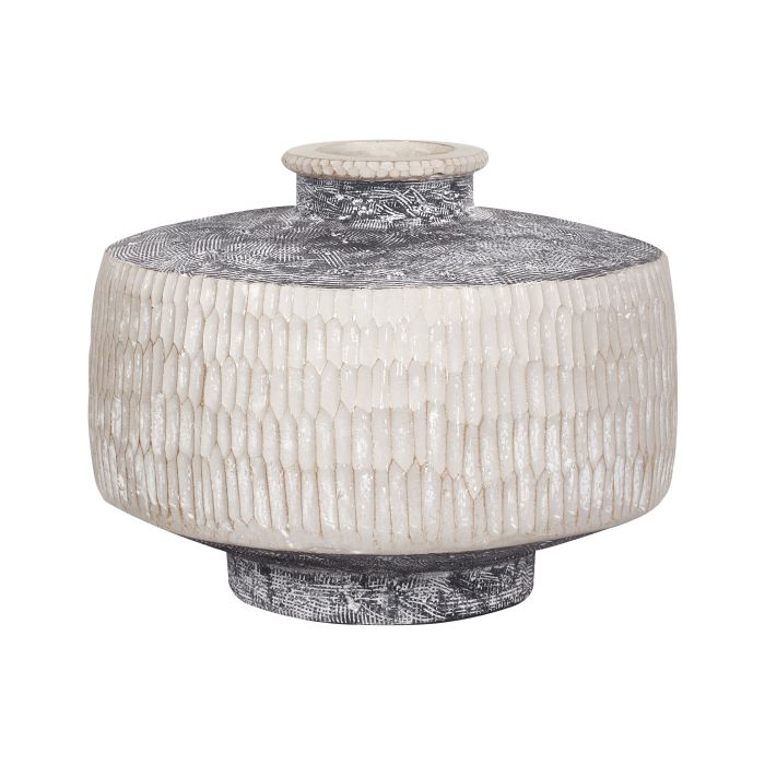 Flower Vase DEKSATI Ceramic 32 cm Beige
