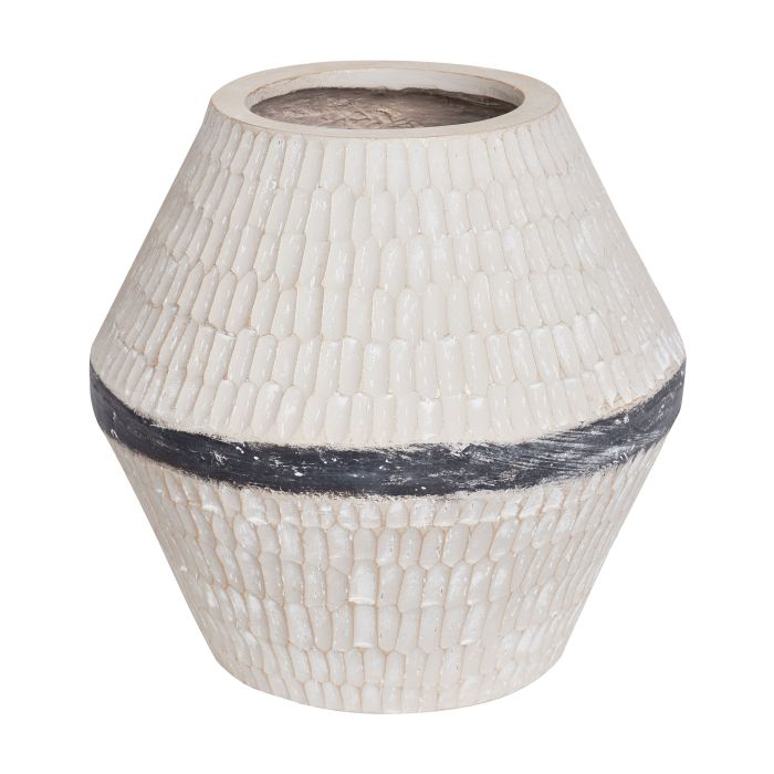 Flower Vase ARUNCUS Ceramic 30 cm Beige