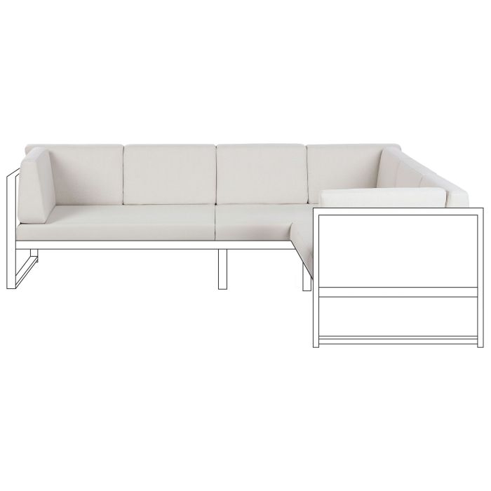 Outdoor Cushion Cover Set CASTELLA Off-White