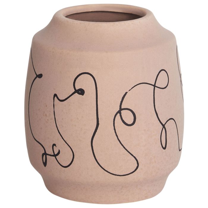 Flower Vase SKATE Stoneware 20 cm Sand Beige