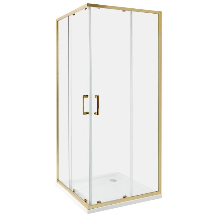 Shower Enclosure TELA 80 x 80 x 185 cm Gold