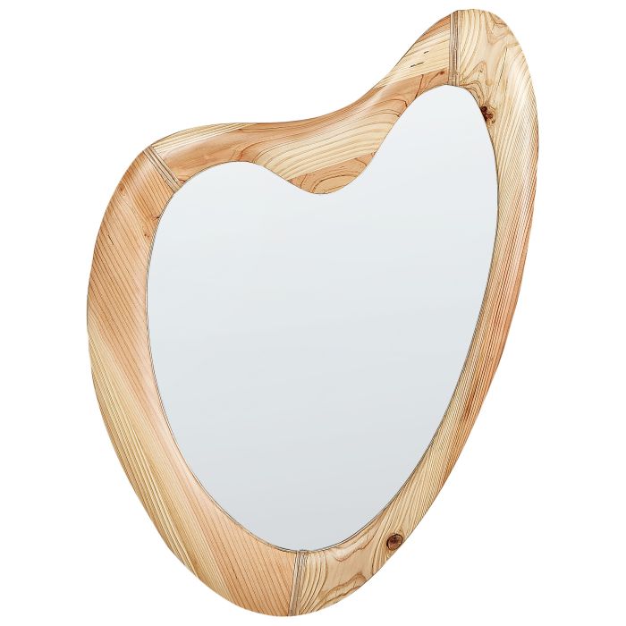 Wall Mirror NEURE 90 cm 77 cm Wood Natural