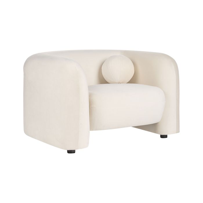 Armchair LEIREN Velvet Off-White