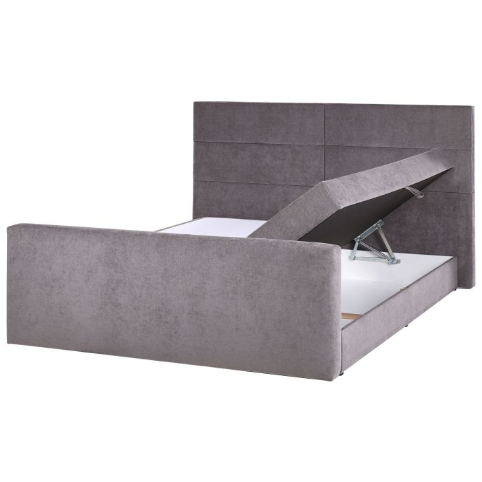 AISTIOCH Divan Bedframe Fabric 180 x 200cm EU Super Kingsize Bed Taupe
