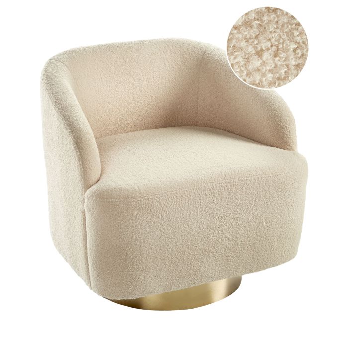 Armchair LAVIK Boucle Beige