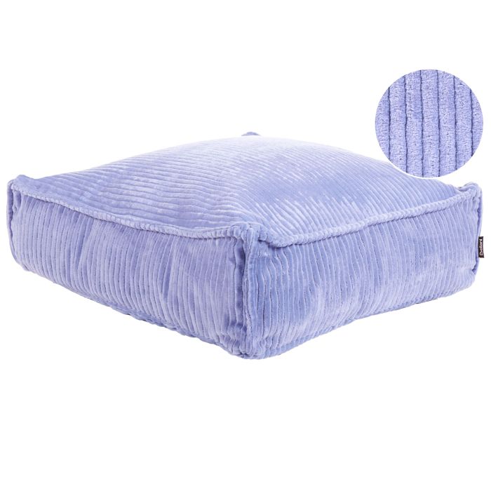 Floor Cushion Kids Pouffe ALLOZAI Velvet Light Violet
