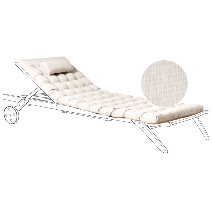 JOVYN Sun Lounger Pad Cushion - Light Beige