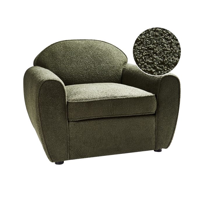 Armchair ELLEDE Boucle Dark Green
