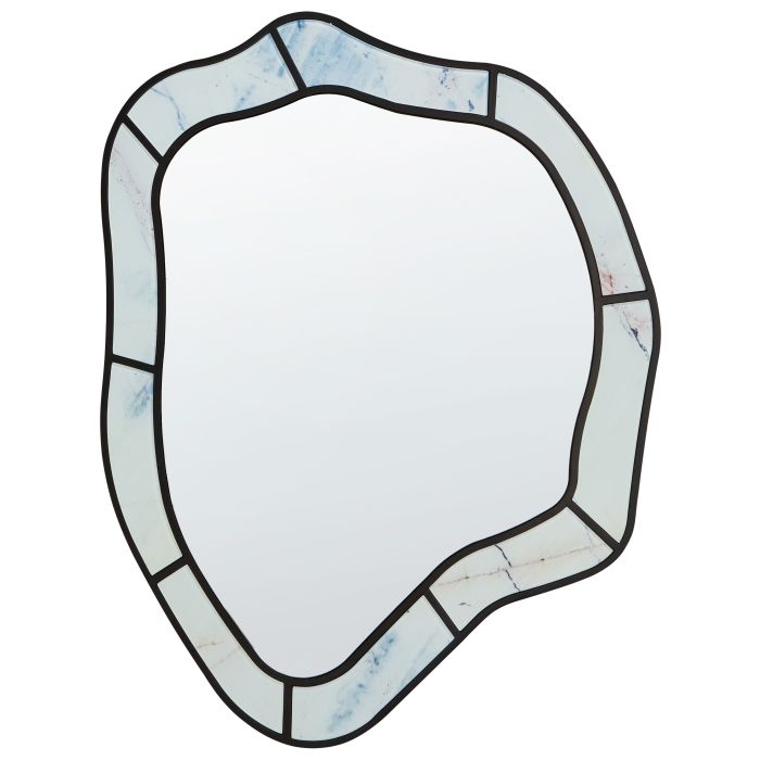 Wall Mirror LIVERDUN 64 cm 86 cm Light Blue