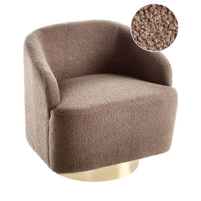 Armchair LAVIK Fabric Brown