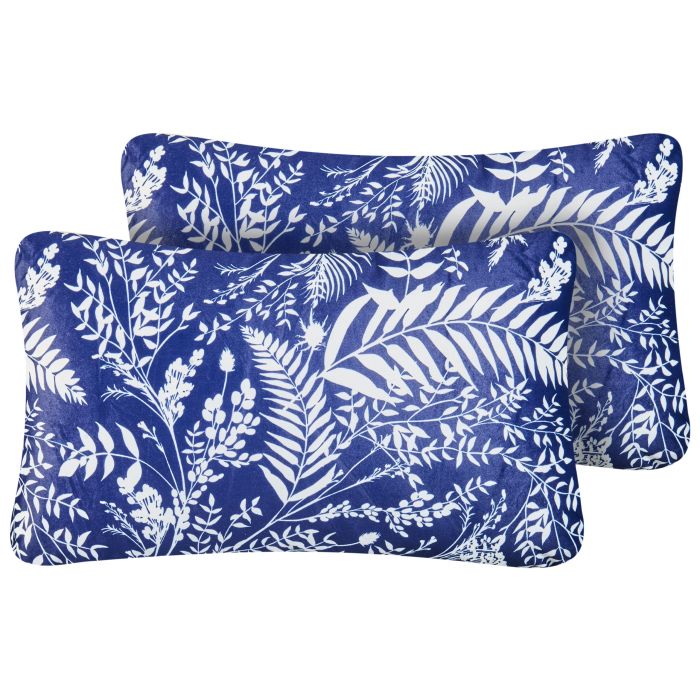 GRIMMEL Set of 2 Outdoor Cushions Plant Pattern 30 x 50 cm