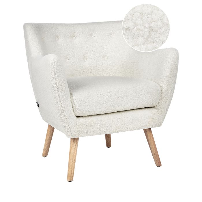 Armchair DRAMMEN Boucle White
