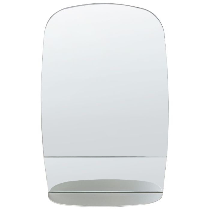 Wall Mirror with Shelf BRANNAY 40 cm 60 cm Metal Silver